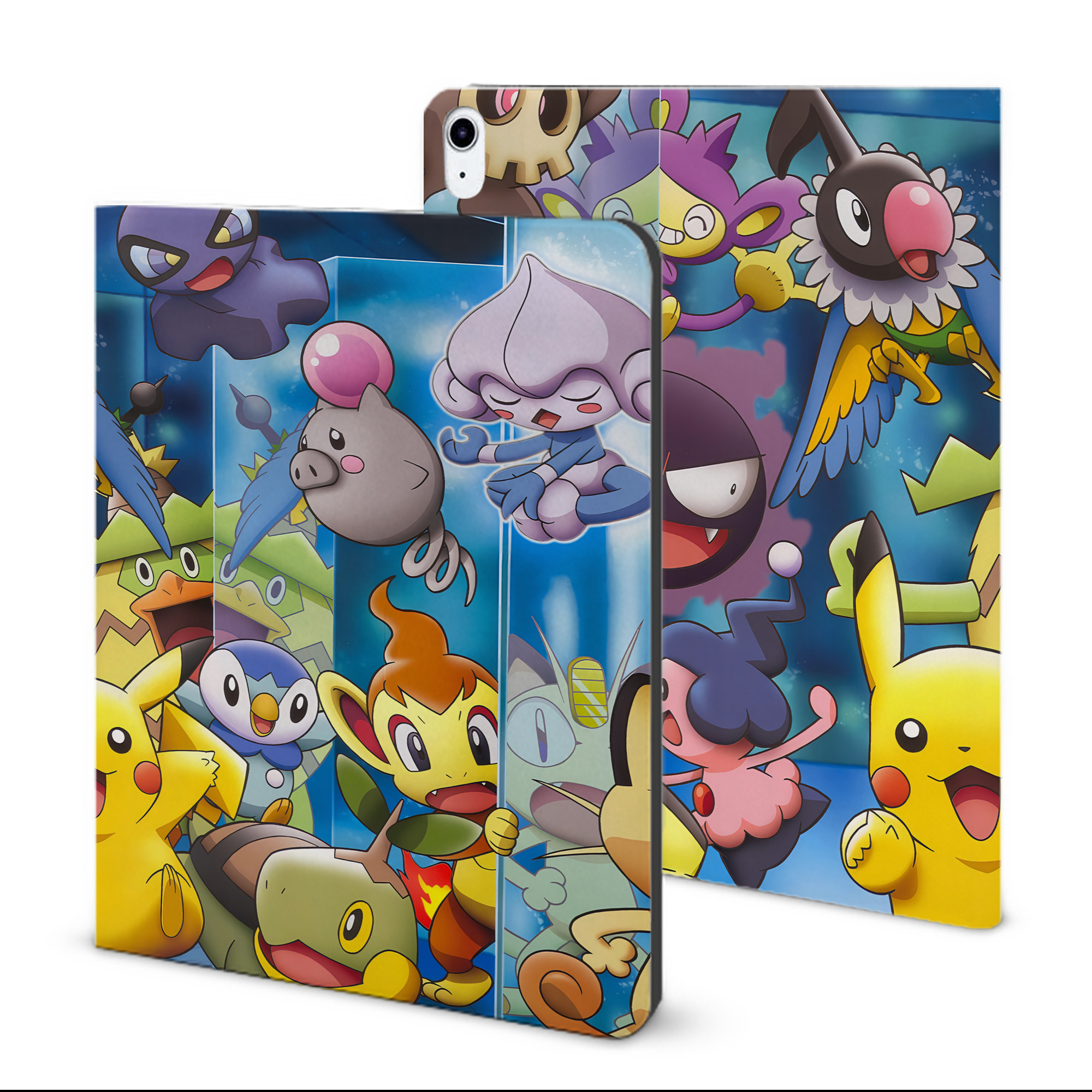 （画像用） ポケットモンスター Pokémon IPad ケース ブック型 PUレザー TPU 耐衝撃 軽量 薄型 ペン収納なし 全面保護 IPad 各モデル対応